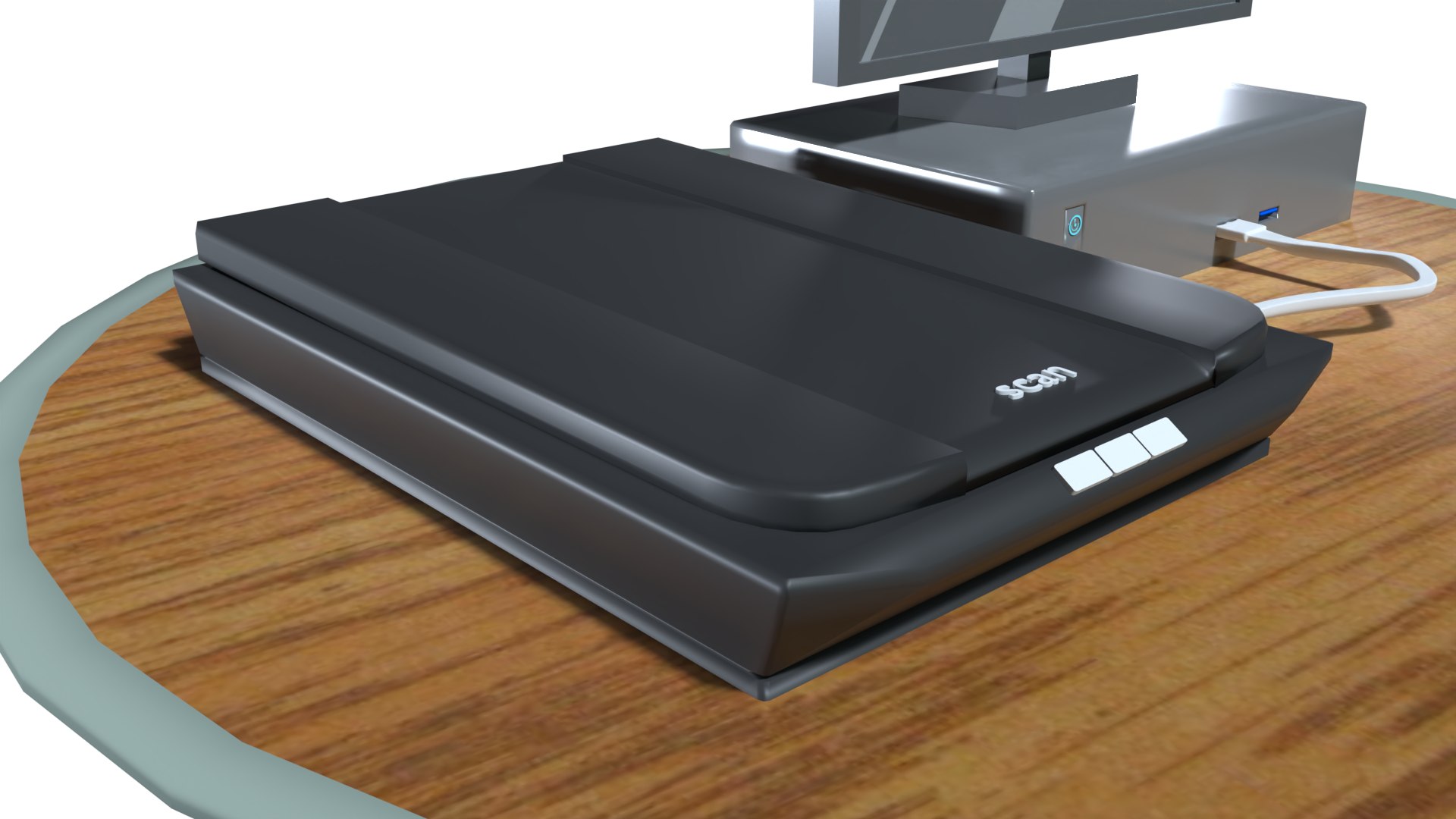 Scanner Office Lowpoly 3D Model - TurboSquid 2090620