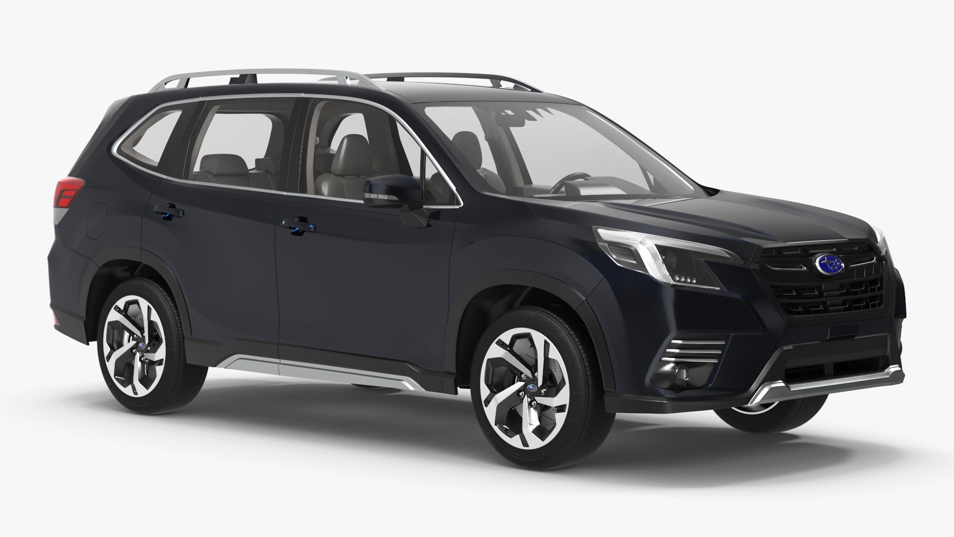 Subaru Forester 2022 Black 3D model preview
