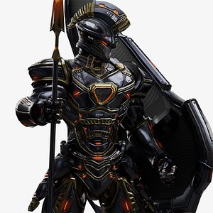 3D Cybernetic Superhero Game Character - Irontitan