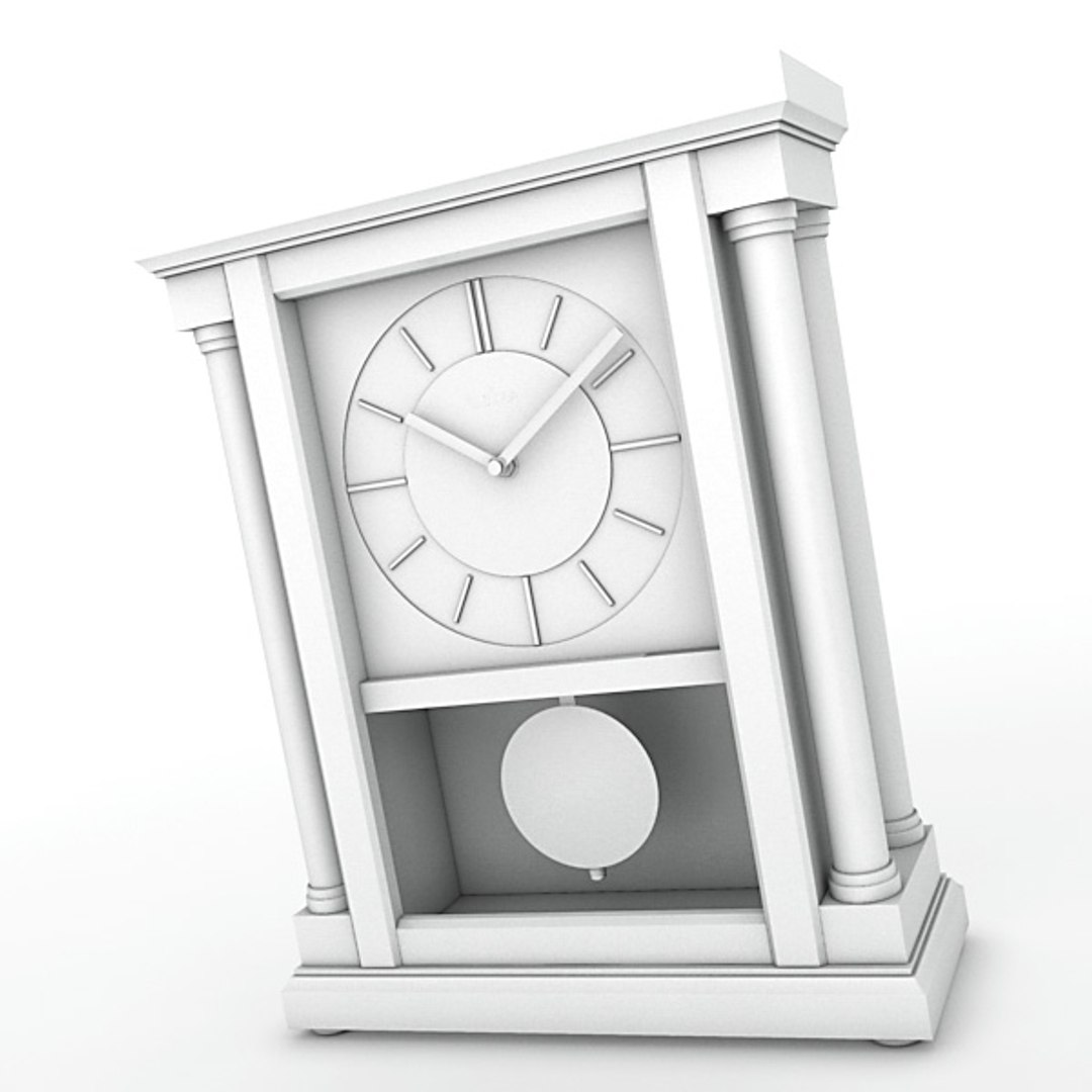 3d analog mantel clock