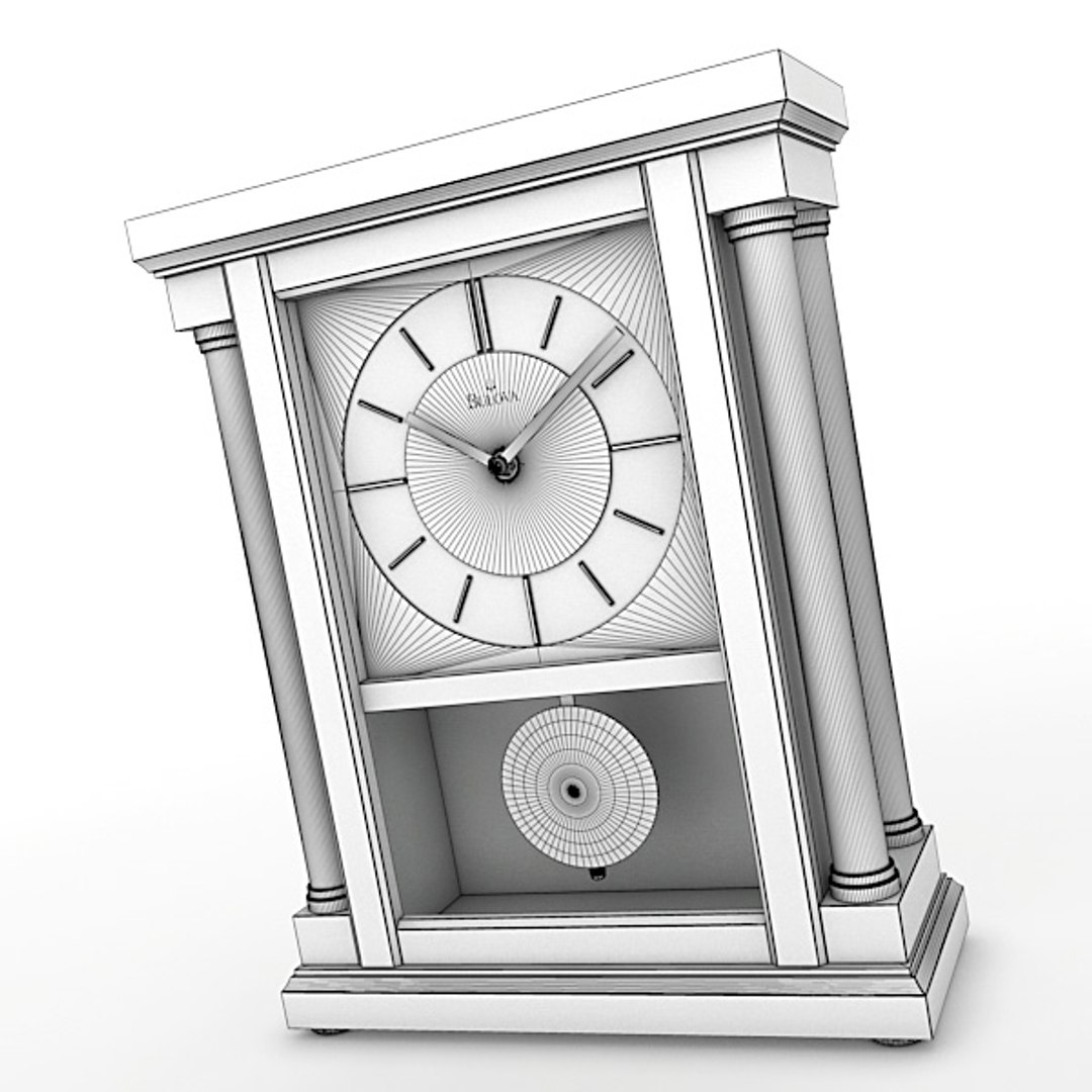 3d analog mantel clock