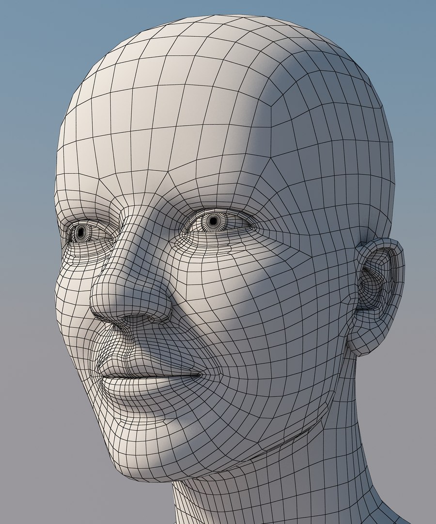 3d Model Of Girl Head