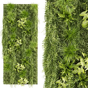 Collection plant vol 386 - fitowall - ertical - palm - grass - fern - 3dmax - cinema 4d