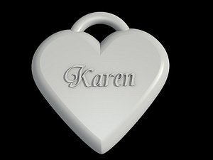 heart necklace 3d model