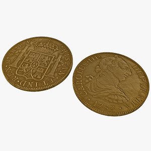 3dsmax gold doubloon