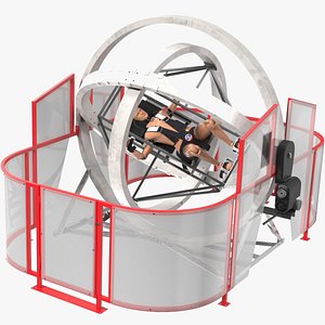 Astronaut Training Simulator with Mannequin Rigged for Cinema 4D model