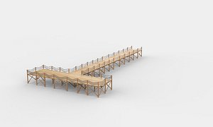 wooden pier or boardwalk 3D model