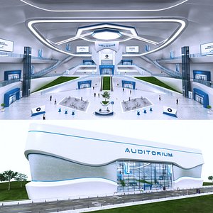 Futuristic E-Congress Lobby - 9