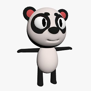 cartoon toon panda 3D model