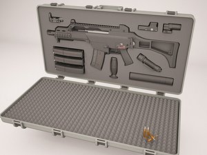 3D case weapons gun model