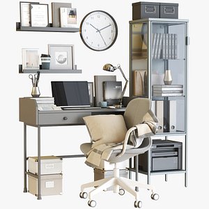 3D IKEA office workplace 98
