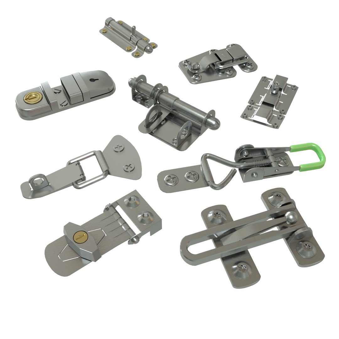 Latches and fasteners 3D model - TurboSquid 2121032