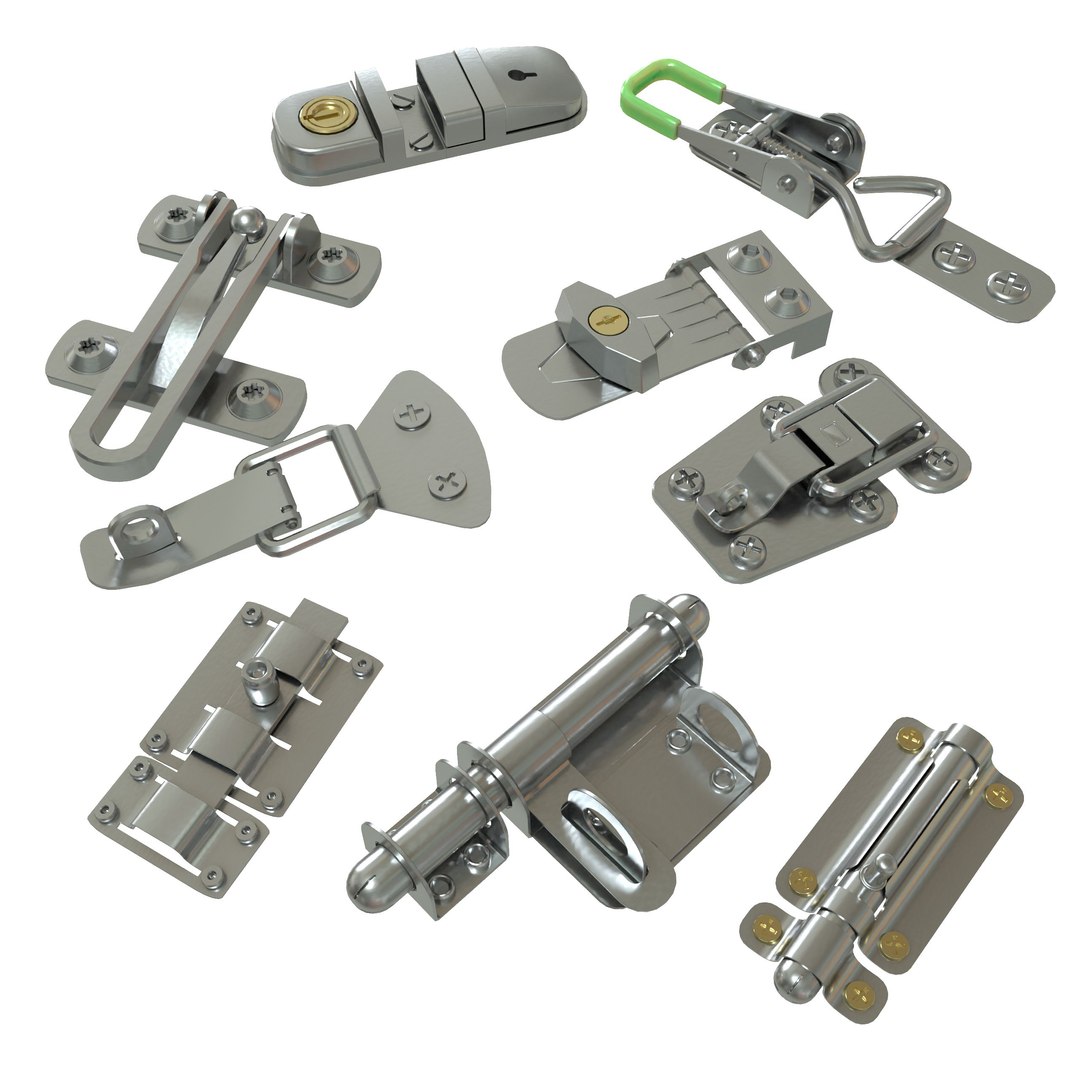 Latches And Fasteners 3D Model - TurboSquid 2121032
