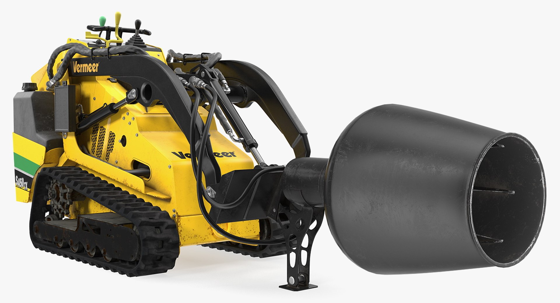 Mixer Vermeer S450TX Skid Steer Loader Dirty 3D Model 3D model preview