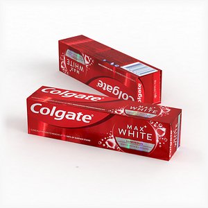 Colgate Max White Luminous Toothpaste Box 75ml 2021 3D