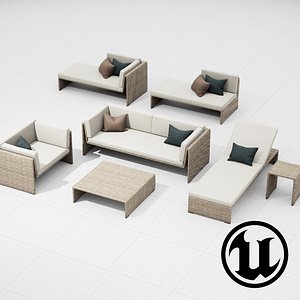 Dedon Slimline Set UE4