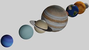 3D planets solar - model