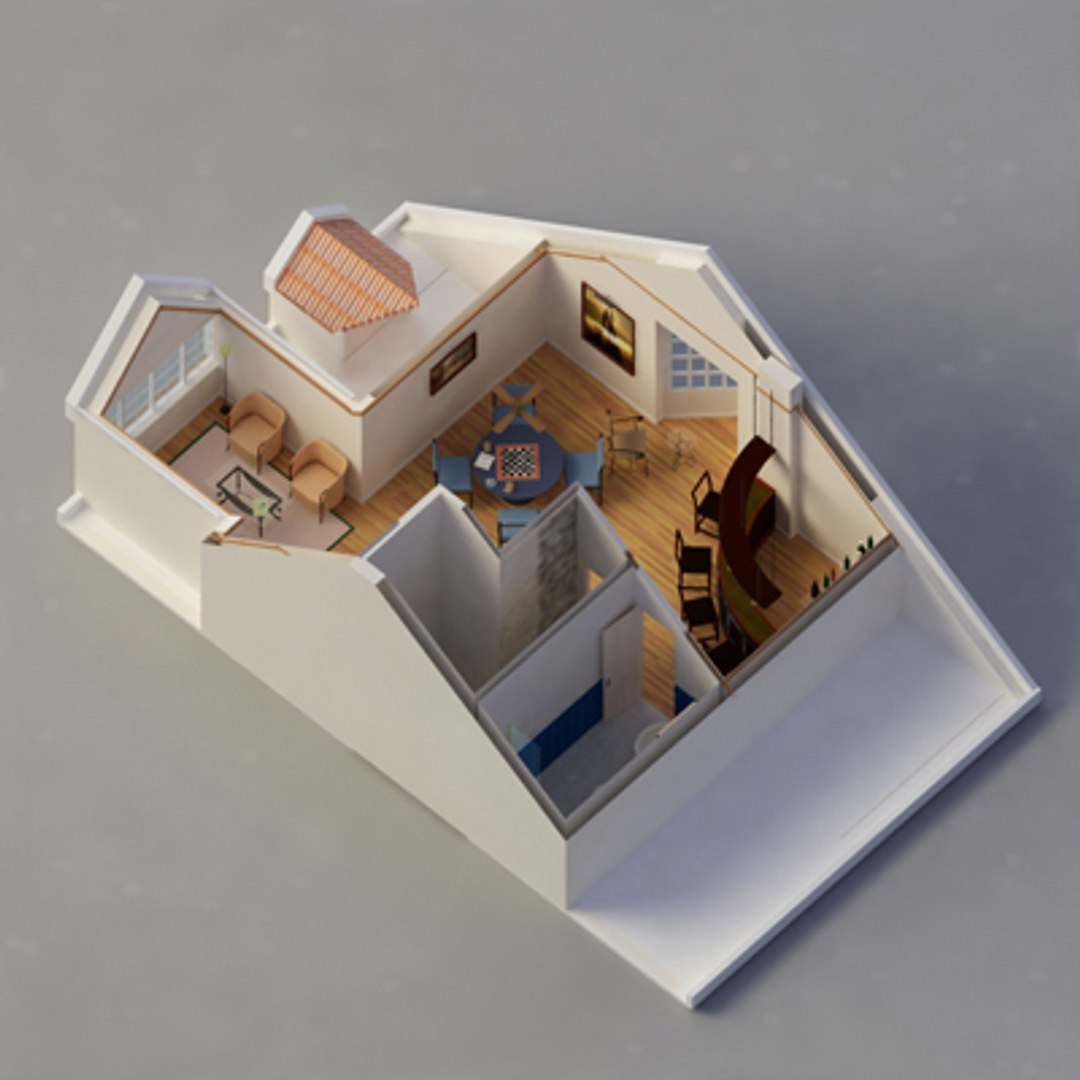 House Interior 3d Dxf