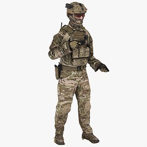 ADF Australian Combat Soldier gun pose 3D