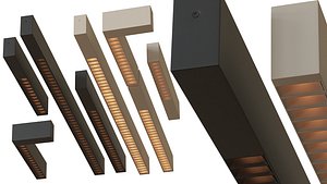 3D Vibia Offset Ceiling Lamps model