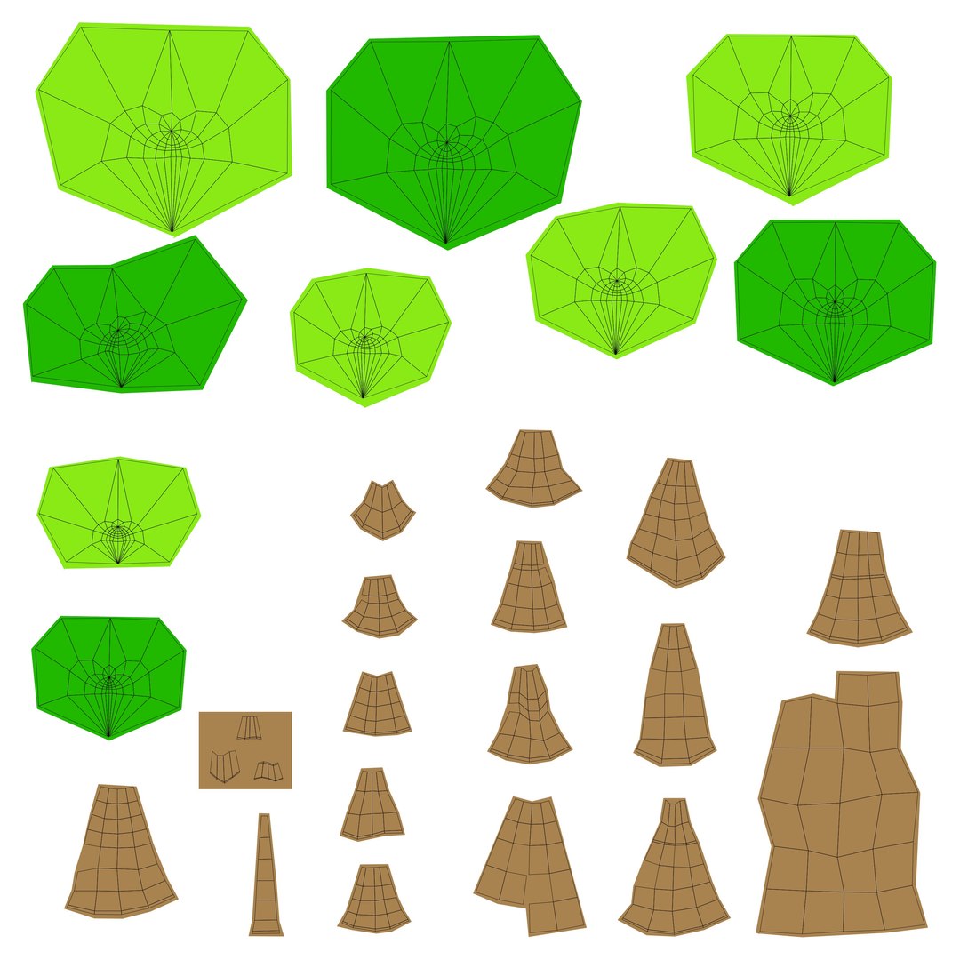 Toon Tree 3d Model