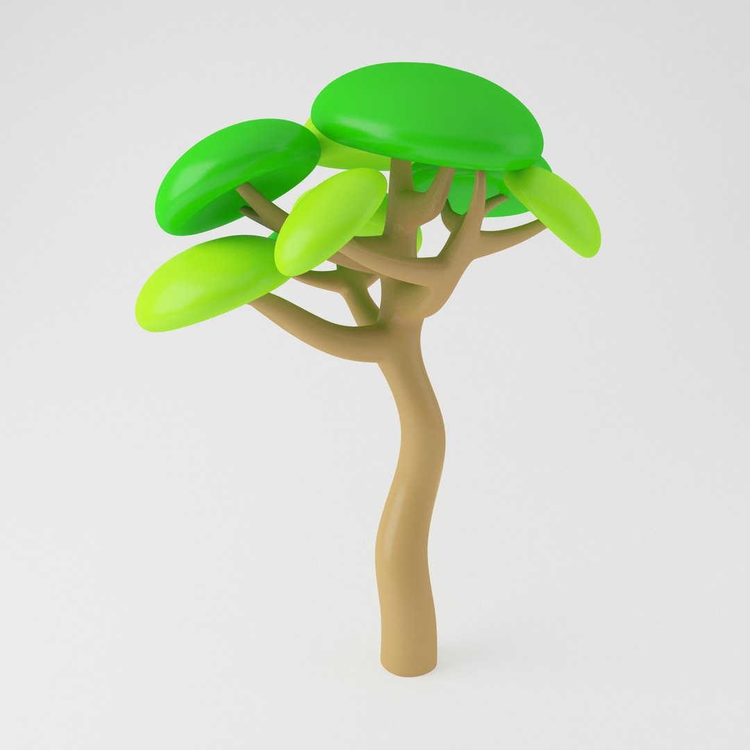 Toon Tree 3d Model