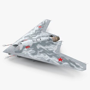 Russian Heavy Strike Unmanned Bomber S-70 Okhotnik