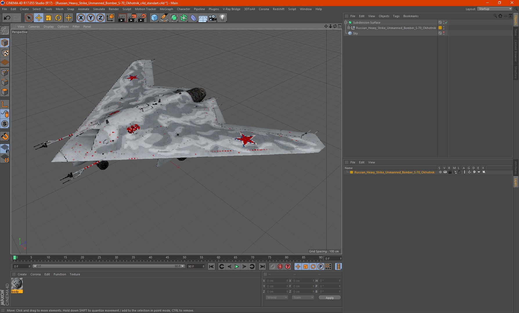 3D Russian Heavy Strike Unmanned Bomber S-70 Okhotnik https://p.turbosquid.com/ts-thumb/S5/eVrXhF/Kk/russianheavystrikeunmannedbombers70okhotnikmb3dmodel030/jpg/1663580427/1920x1080/fit_q87/df93827e4d3de554c0646c0a165f4e0054ecaea3/russianheavystrikeunmannedbombers70okhotnikmb3dmodel030.jpg