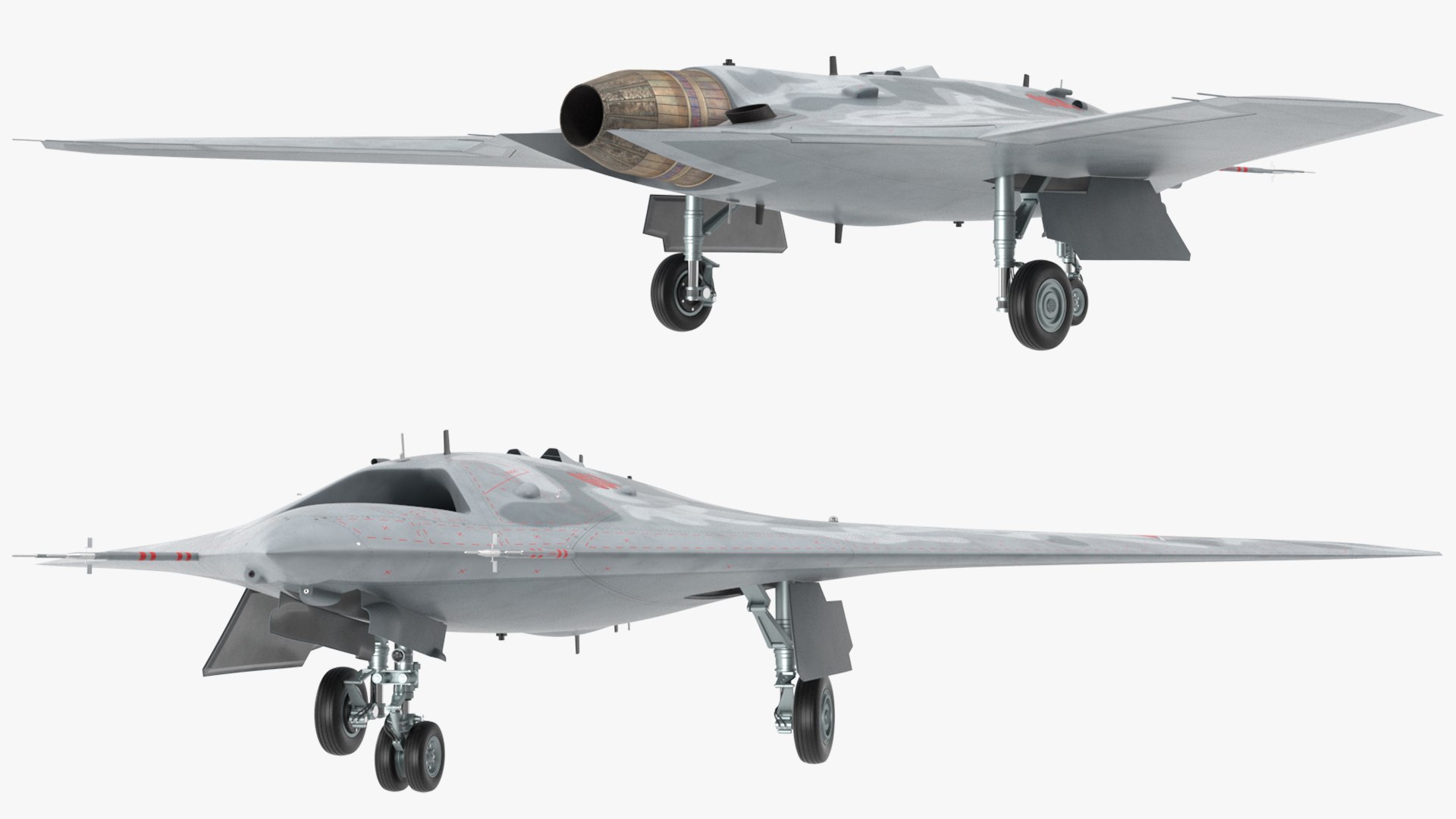 3D Russian Heavy Strike Unmanned Bomber S-70 Okhotnik https://p.turbosquid.com/ts-thumb/S5/eVrXhF/zJ/russianheavystrikeunmannedbombers70okhotnikmb3dmodel013/jpg/1663580372/1920x1080/fit_q87/ad91f87e07301a399050a73f35cad030fcd2f292/russianheavystrikeunmannedbombers70okhotnikmb3dmodel013.jpg
