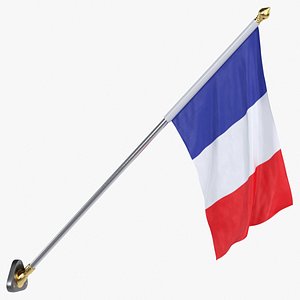 France Cloth Flag Wall Mount Animated