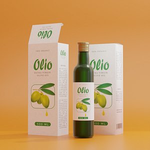 Olive oil bottle 3D
