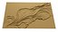 Modern Abstract Wave Decor Bas Relief Mural STL CNC 84