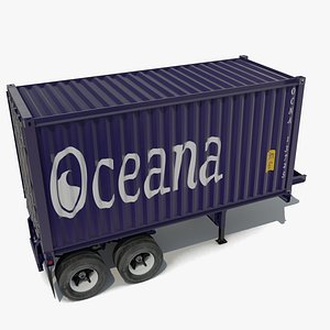 20 foot shipping container and trailer