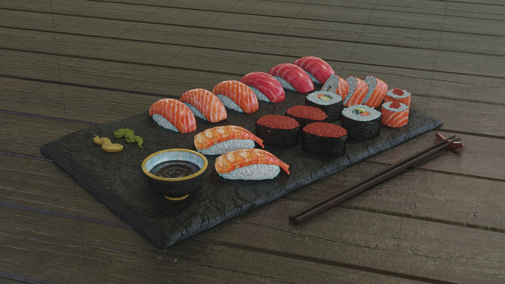 Sushi Set model - TurboSquid 1754705