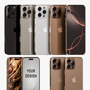 iPhone 16 Pro 3D Model with Colors UV and Clean Topology(1)
