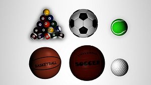 3D sports balls