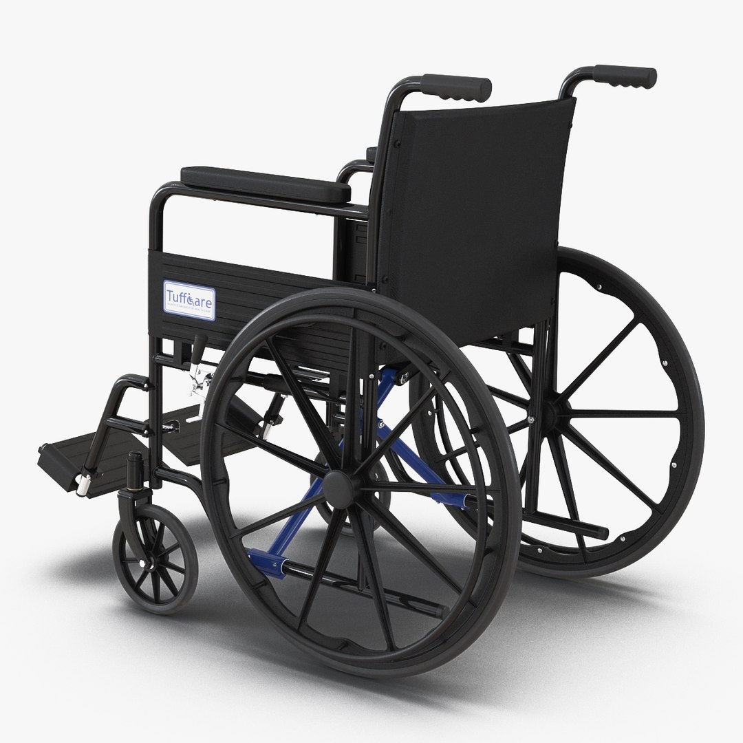 Wheelchair Rigged for Cinema 4D 3D model preview