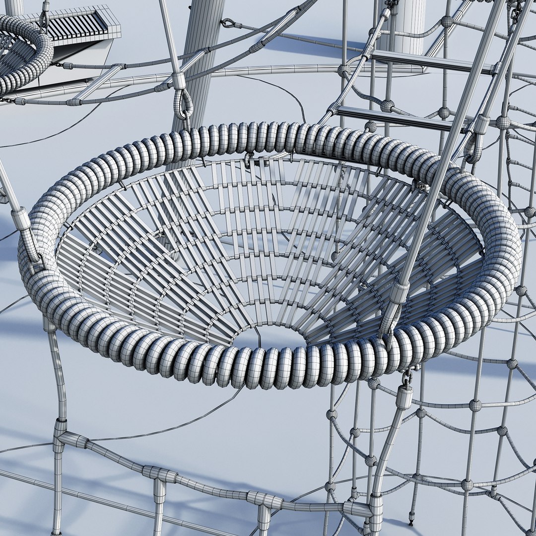 3D children rope playground model - TurboSquid 1682602