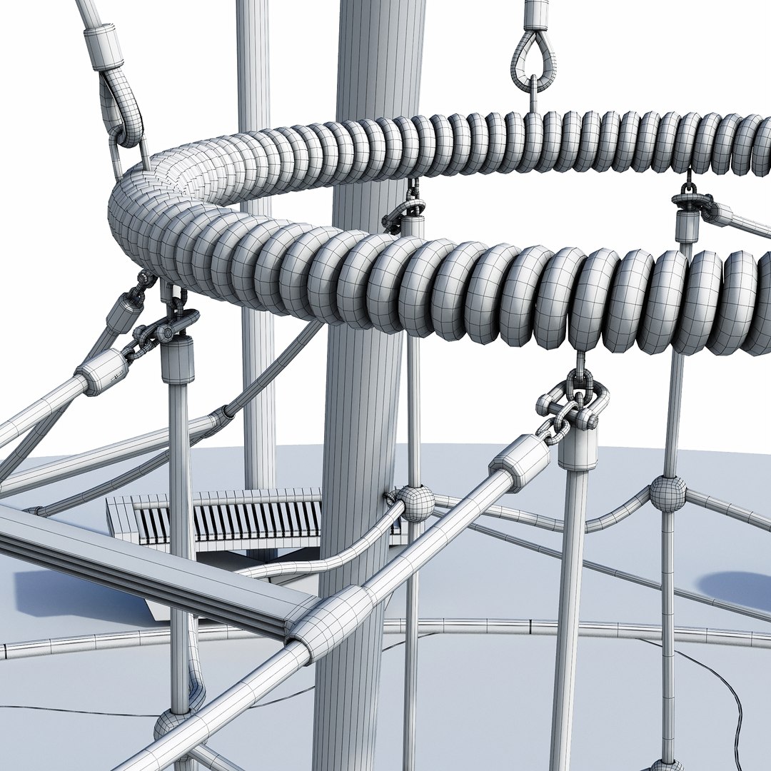 3D children rope playground model - TurboSquid 1682602
