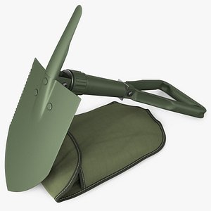 Foldable Hiking Shovel 8K PBR Textures 3D model