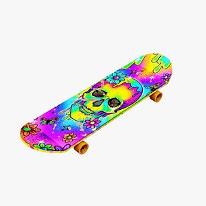ColorFull Skateboard 3D model