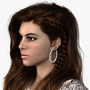 realistic woman character 3D model