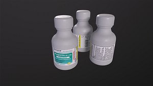 3D Aspirin bottle model