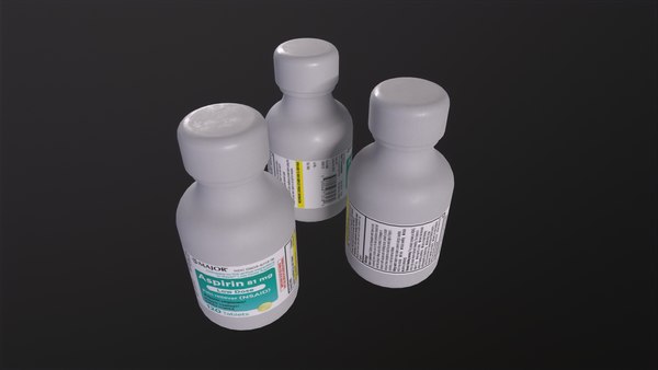 modelo 3d Aspirin bottle - TurboSquid 2097314