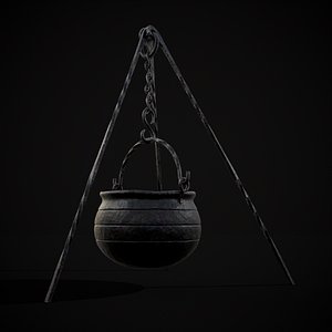 3D Medieval Hanging Cauldron