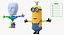 tall eyed minion rigged 3D model