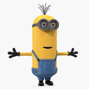 tall eyed minion rigged 3D model