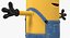 tall eyed minion rigged 3D model