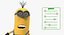 tall eyed minion rigged 3D model