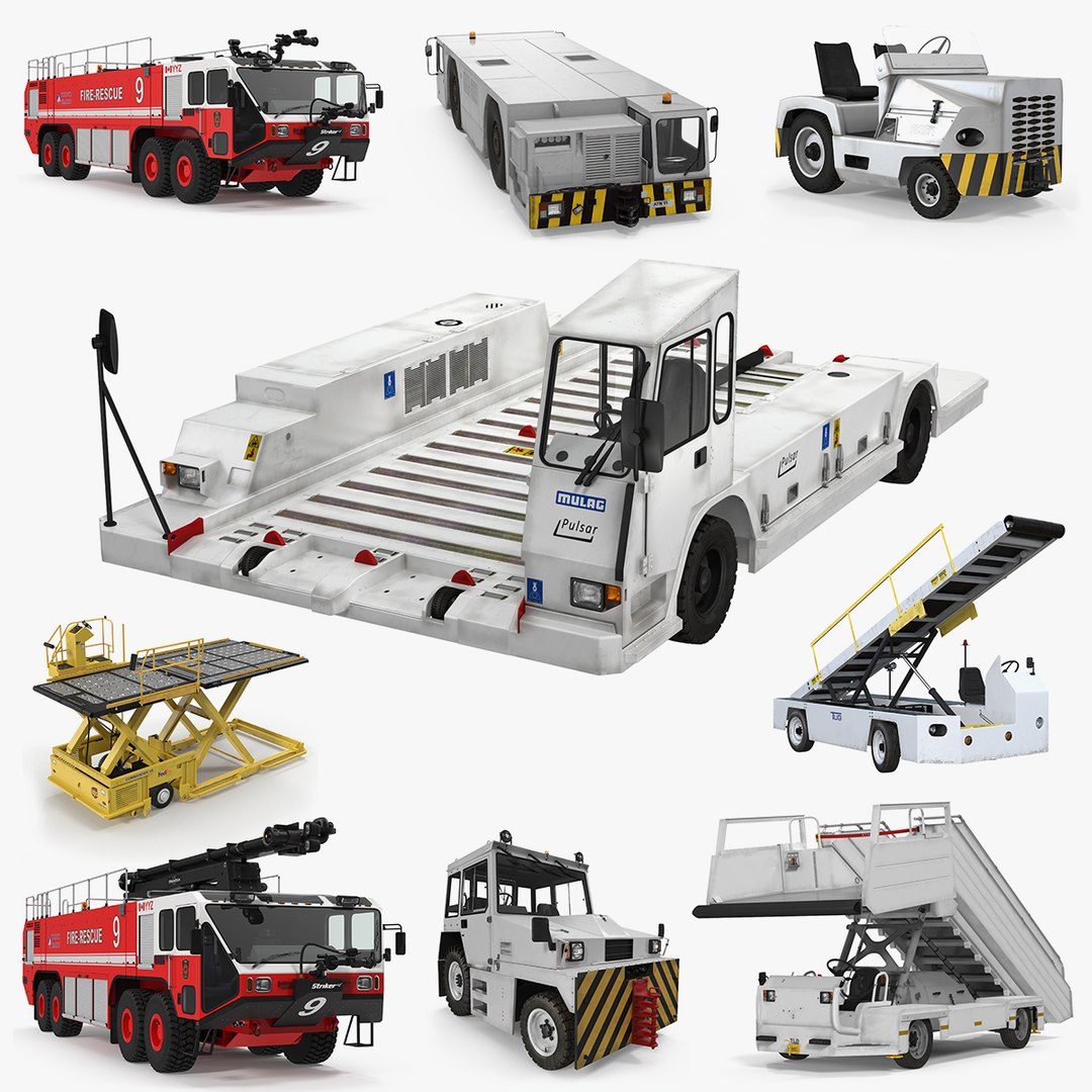 Airport Vehicles 3D Models Collection 2 3D model preview
